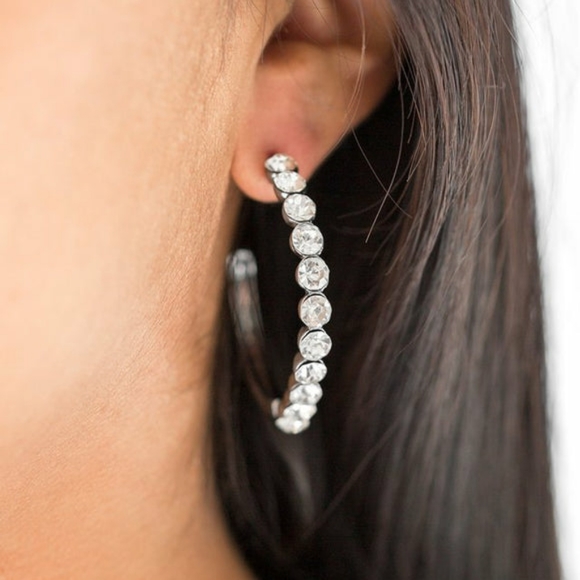 My Kind of Shine black Hoop Earrings